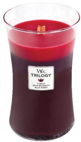 WoodWick Trilogy Sun Ripened Berries candela profumata con stoppino di legno 609,5 g