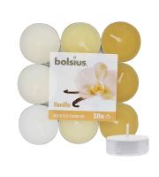 Bolsius Scented Tealights Vanilla 4h candela scaldavivande 18 pz