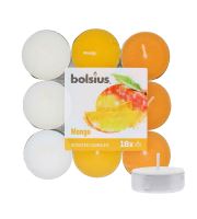 Bolsius Scented Tealights Mango 4h candela scaldavivande 18 pz