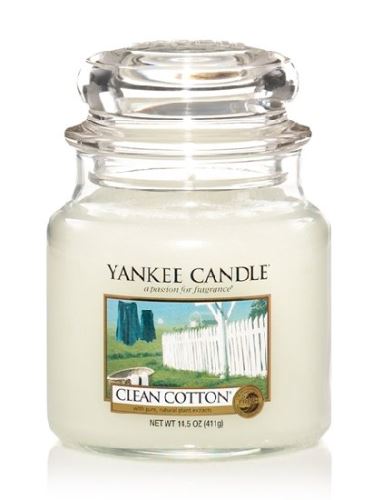 Yankee Candle Clean Cotton candela profumata 411 g