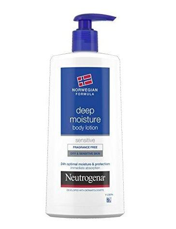 Neutrogena Norwegian Formula Deep Moisture Sensitive lozione per il corpo super idratante per pelli secche e sensibili do donna 400 ml