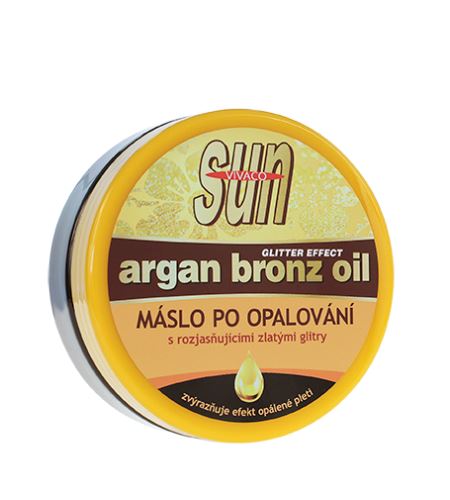 Vivaco SUN Argan Bronz Oil Burro illuminante doposole con olio di argan biologico 200 ml