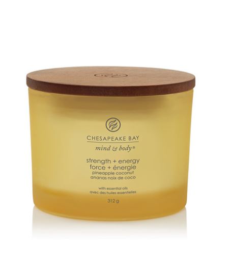 Chesapeake Bay Strength + Energy Candela profumata con 3 stoppini 312 g