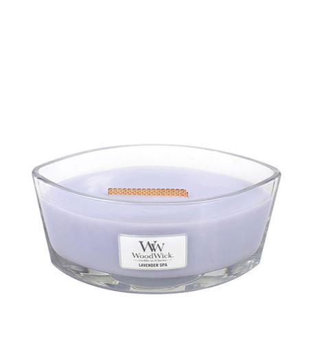 WoodWick Lavender Spa candela profumata con stoppino di legno 453,6 g