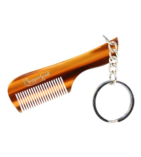 Chopperhead Moustache & Beard Comb With Key Ring portachiavi