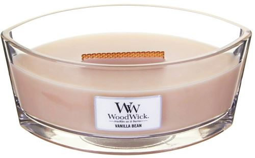 WoodWick Vanilla Bean candela profumata con stoppino di legno 453,6 g