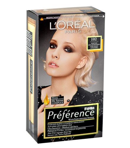 L'Oréal Paris Préférence Féria Hair Colour tinta per capelli 1 pz 102 Iridescent Pearl Blonde