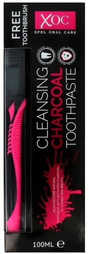 Xpel Charcoal dentifricio sbiancante con carbone attivo + spazzolino