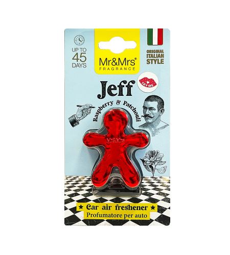 Mr&Mrs Fragrance Jeff Chrome Raspberry & Patchouli profumo per auto