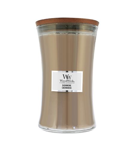 WoodWick Sklo velké/Cashmere candela profumata con stoppino di legno 609,5 g