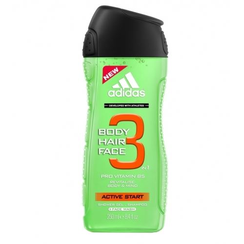 Adidas Active Start 3in1 docciaschiuma da uomo 400 ml
