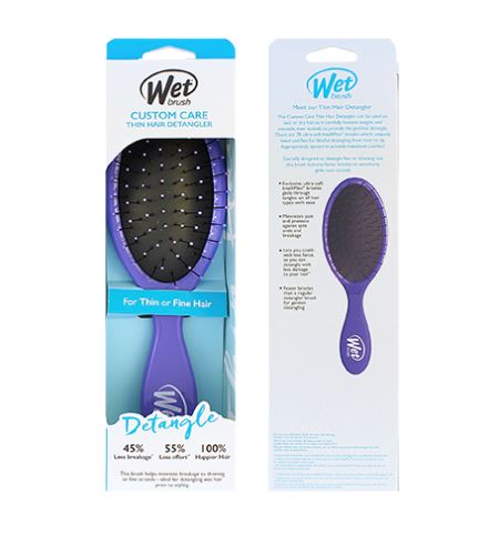 Wet Brush Custom Care Thin Hair Detangler spazzola per capelli Purple