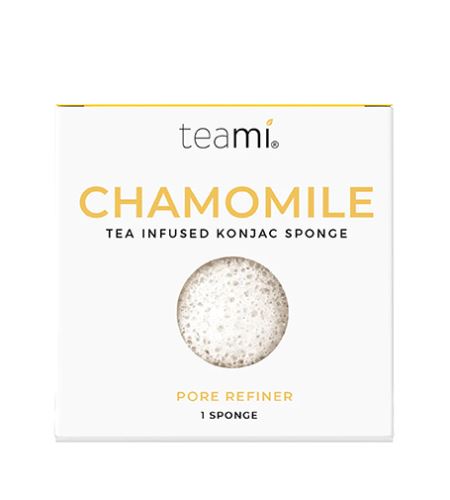 Teami Chamomile Tea Infused Konjac Sponge spugna per la pulizia del viso