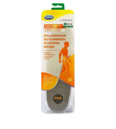 Scholl In-Balance Lower Back Pain Relief Insole Small inserti per scarpe 1 pz