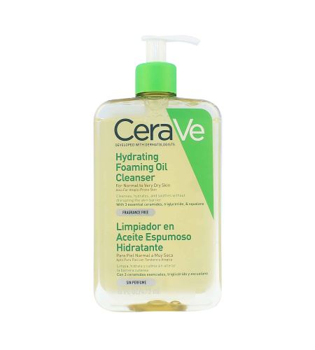 CeraVe Hydrating Foaming Oil Cleanser olio schiumogeno detergente 473 ml