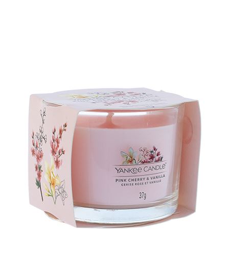 Yankee Candle Pink Cherry & Vanilla candela votiva glass 37 g