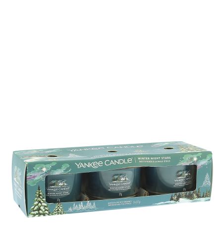 Yankee Candle Winter Night Stars candela votiva glass 3 x 37 g