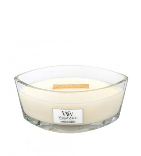 WoodWick Island Coconut candela profumata con stoppino di legno 453,6 g