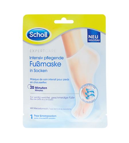 Scholl Expert Care PediMask Macadamia Oil maschera nutriente per i piedi con olio di macadamia 1 paio