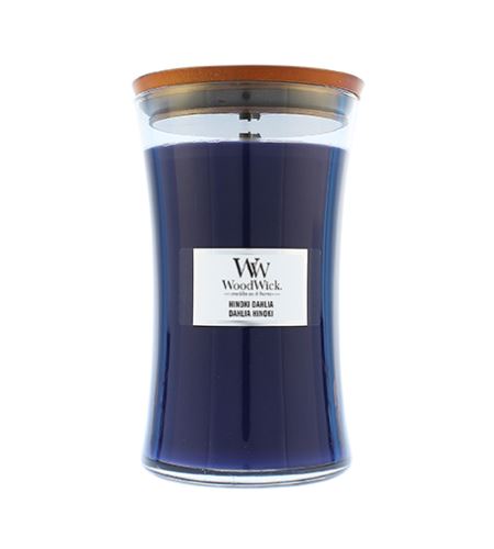 WoodWick Hinoki Dahlia candela profumata con stoppino di legno 609 g