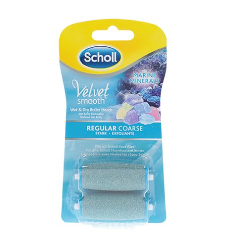 Scholl Velvet Smooth testina di ricambio con minerali marini medio ruvidi 2 pz