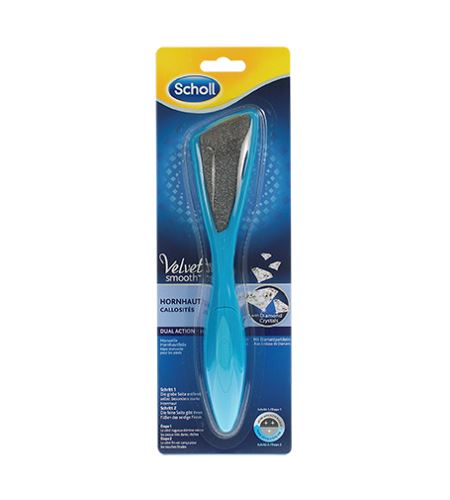 Scholl Velvet Smooth Dual Action lima manuale per piedi con cristalli di diamante