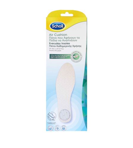 Scholl Air Cushion Everyday Insoles inserti con schiuma di lattice a flusso d'aria 1 paio