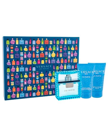 Versace Man Eau Fraiche confezione regalo da uomo Eau de Toilett 50 ml + docciaschiuma 50 ml + balsamo post-rasatura 50 ml