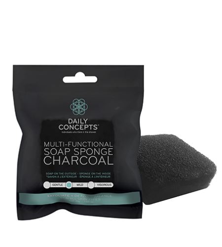 Daily Concepts Charcoal Multi-Functional Soap Sponge spugna da bagno multifunzionale 45 g