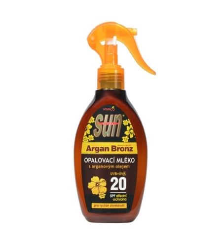 Vivaco Sun Argan Bronz latte solare con olio di argan SPF 20 200 ml