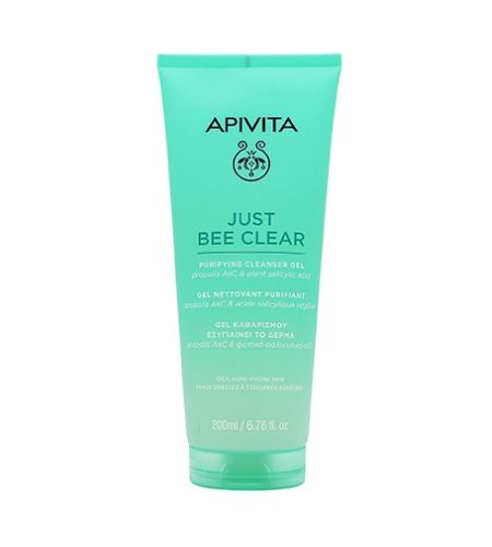 Apivita Just Bee Clear Purifying Cleanser Gel gel detergente viso contro l'acne 200 ml