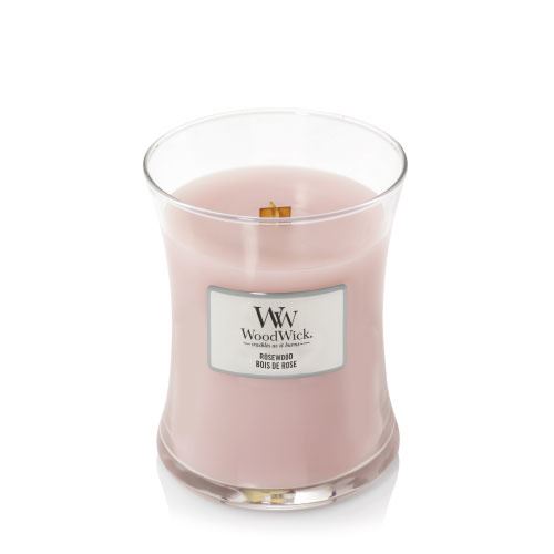 WoodWick Rosewood candela profumata con stoppino di legno 275 g