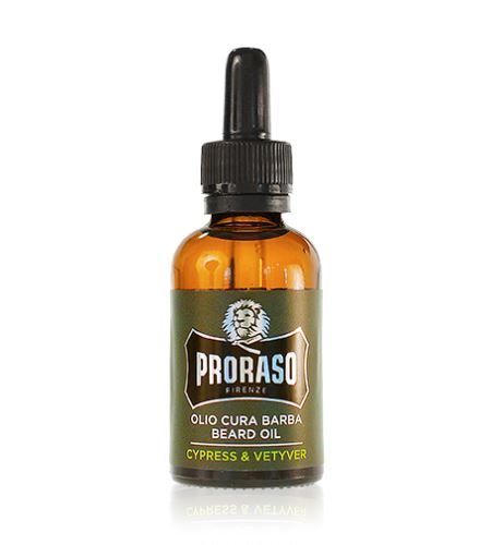 PRORASO Cypress & Vetyver olio per la barba da uomo 30 ml