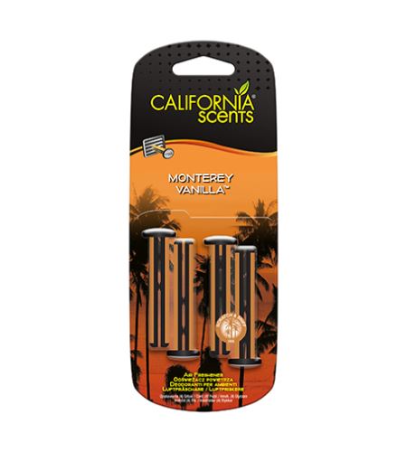 California Scents Vent Stick Monterey Vanilla deodorante per auto 4 pz