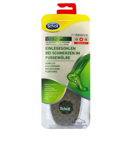 Scholl In-Balance Arch Pain Relief Insole Medium solette per scarpe 1 pz
